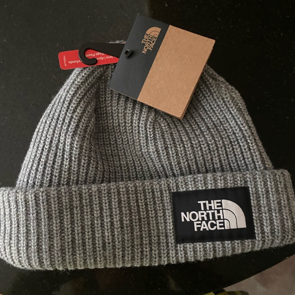 The North Face salty dog beanie, gray. OZ.